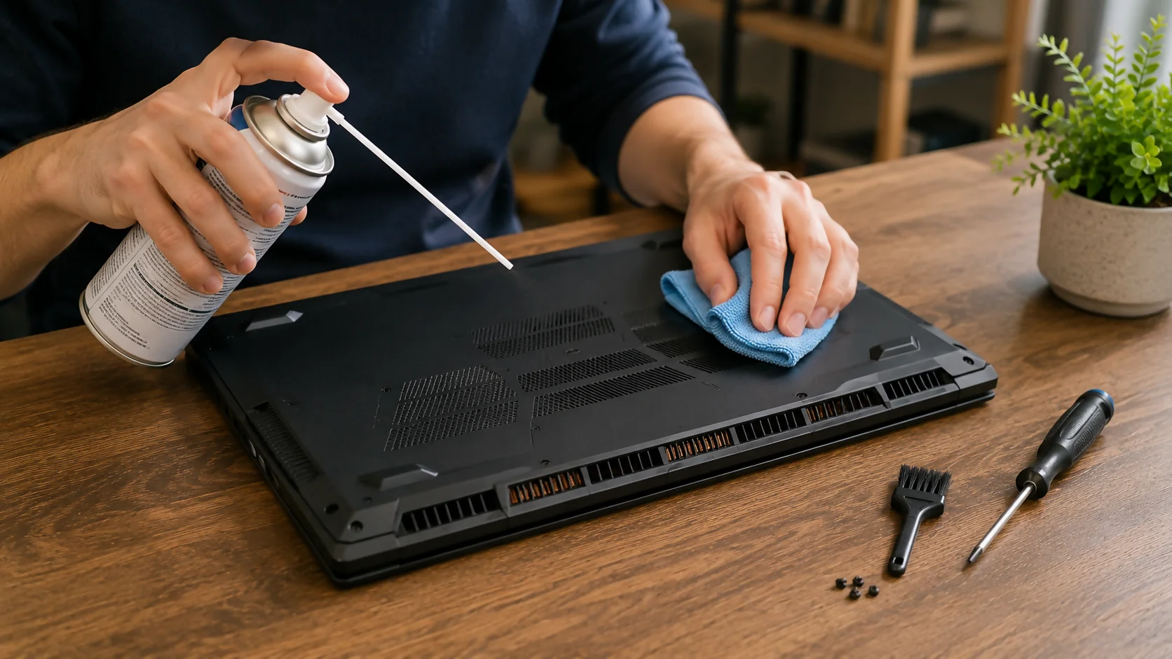 how to clean laptop fan